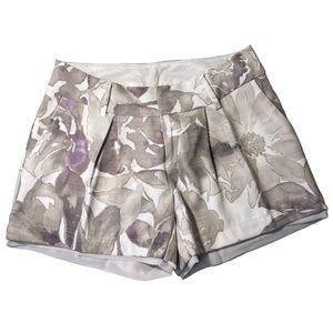 Vera Wang - Simply Vera Purple & Gray Floral Shorts (Size 2)